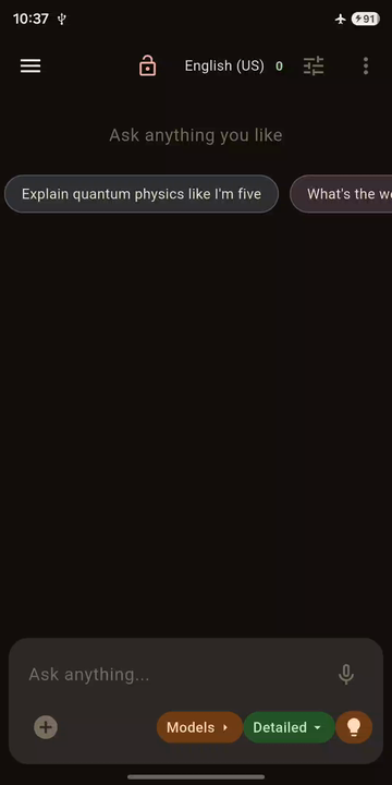 Demo: AI chat in airplane mode